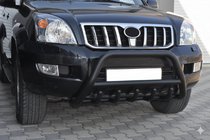Toyota Land Cruiser Prado 120 2002-2009 Low Bull Bar WT003 Black (Stainless Steel) photo 3