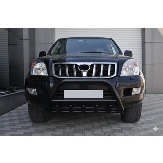 Low Bull Bar WT003 Black (Stainless Steel) Toyota Land Cruiser Prado 120 2002-2009 photo 4
