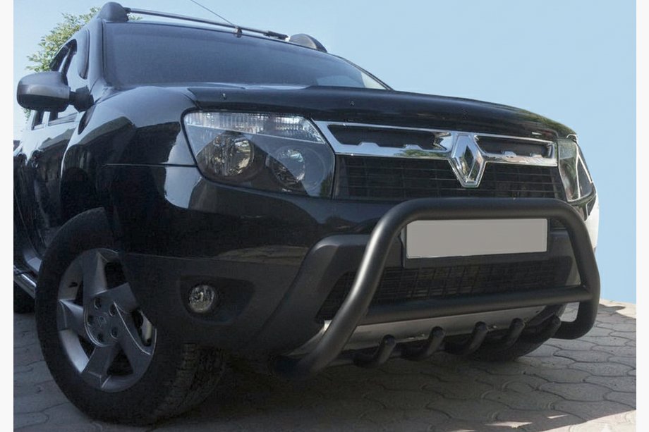 Dacia Duster 2008-2018 Bull Bar without Logo WT003 Black (Stainless Steel) Photo 3