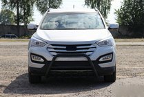 Hyundai Santa Fe 3 2012-2018 Front Bar WT003 Black (Stainless Steel) photo 3