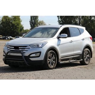 Front Bar WT003 Black (Stainless Steel) Hyundai Santa Fe 3 2012-2018 photo 1