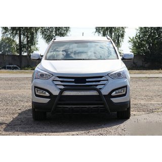 Front Bar WT003 Black (Stainless Steel) Hyundai Santa Fe 3 2012-2018 photo 3