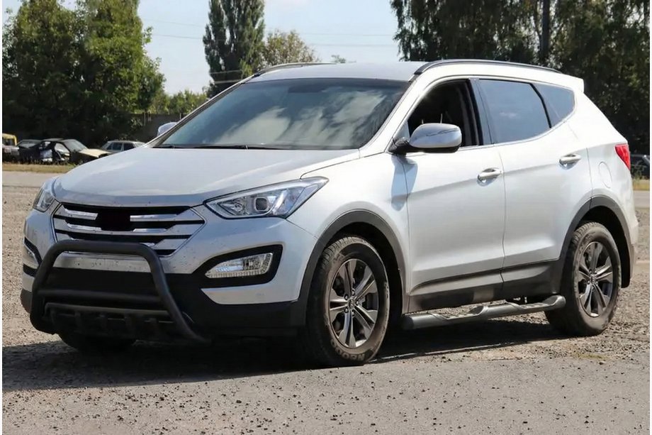 Hyundai Santa Fe 3 2012-2018 Front Bar WT003 Black (Stainless Steel) Image