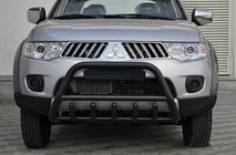 Mitsubishi Pajero Sport 2008-2015 Front Guard WT003 Black (Stainless Steel) photo 3
