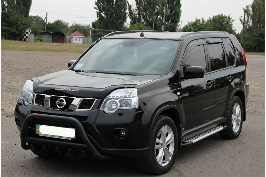 Nissan X-trail T31 2007-2014 Front Guard WT003 Black (Stainless Steel) Image