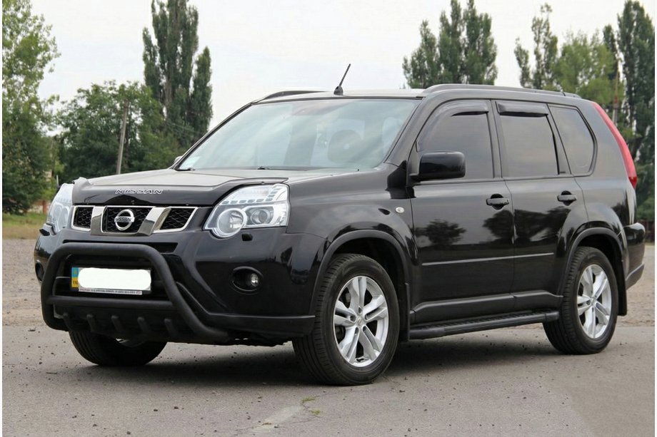 Nissan X-trail T31 2007-2014 Front Guard WT003 Black (Stainless Steel) Photo 2
