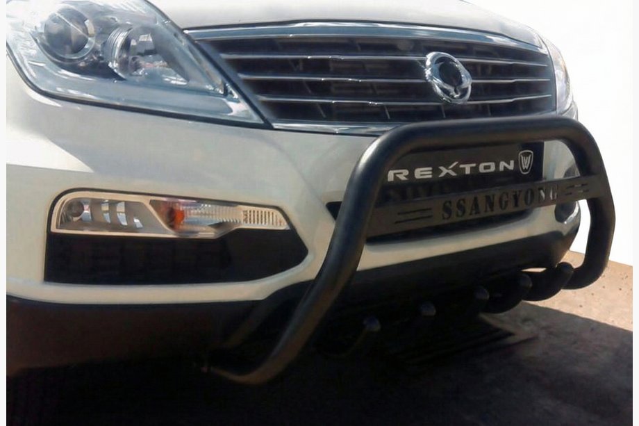 SsangYong Rexton I 2001-2017 Bull Bar WT004 Black (Stainless Steel) Image