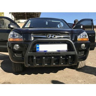 Bull Bar WT004 Black (Stainless Steel) Hyundai Tucson JM 2004- photo 2