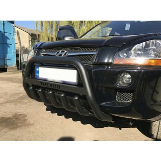 Bull Bar WT004 Black (Stainless Steel) Hyundai Tucson JM 2004- photo 1