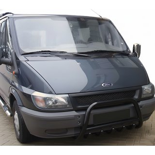 Bull Bar WT003 Black (2000-2006, Stainless Steel) Ford Transit 2000–2014 photo 1