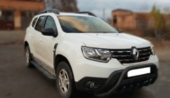 Renault Duster 2018-2024 Bull Bar with Inscription WT004 Black (Stainless Steel) photo 4