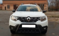 Renault Duster 2018-2024 Bull Bar with Inscription WT004 Black (Stainless Steel) photo 3
