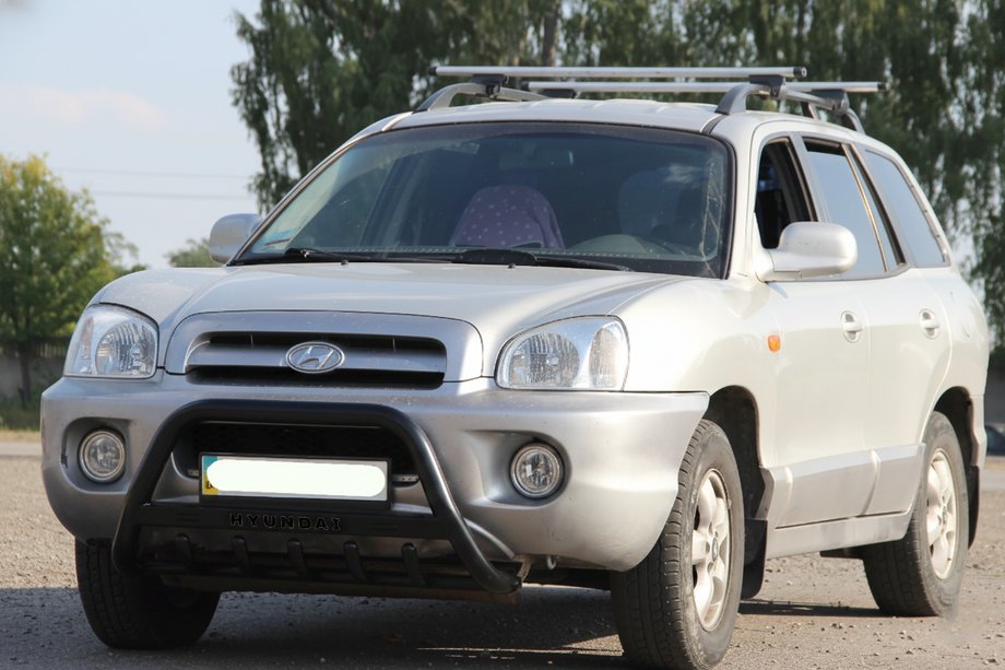 Hyundai Santa Fe 1 2000-2006 Bull Bar WT004 Black (Stainless Steel) Image