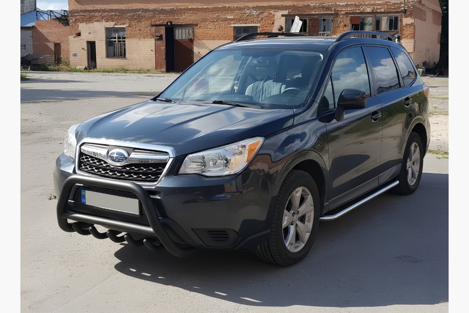Subaru Forester 2013-2018 Bull Bar WT003 Black Stainless Steel Image