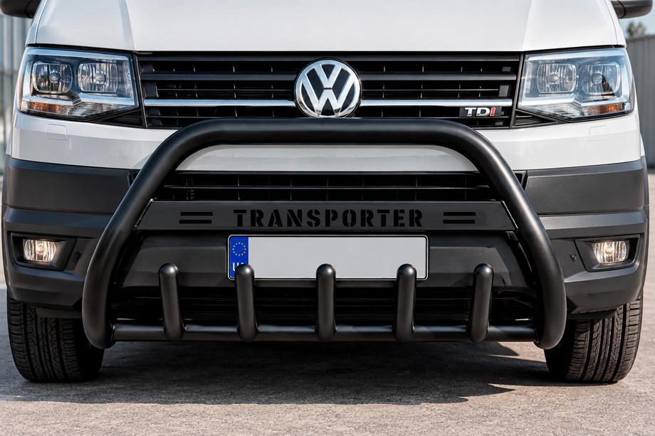 Volkswagen T4 Transporter 1990-2003 Bull Bar WT004 Black (Stainless Steel) Photo 1