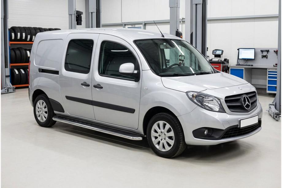 Mercedes Citan 2013-2021 Side Steps Maydos V1 (2 pcs, Aluminum & Stainless Steel) Image