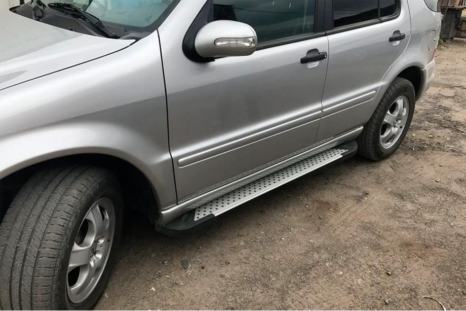 Mercedes ML W163 1997-2005 Side Steps Allmond Grey (2 pcs, Aluminum) Photo 7