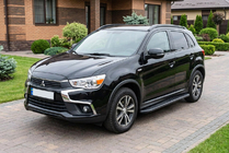Mitsubishi ASX 2010-2023 Side Steps Bosphorus Black (2 pcs, Aluminum) photo 1