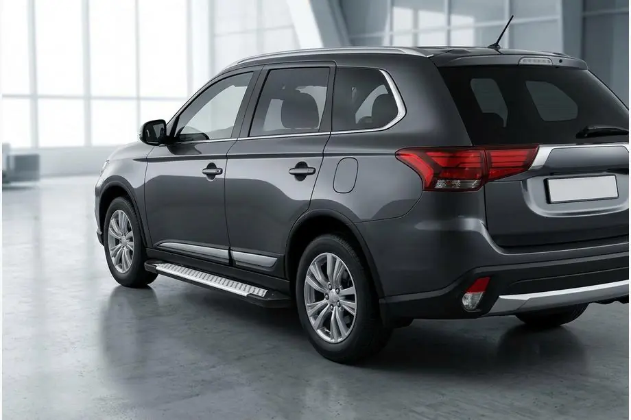 Mitsubishi Outlander 2012-2021 Side Steps Allmond Grey (2 pcs, Aluminum) Image