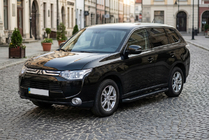 Mitsubishi Outlander 2012-2021 Side Steps Allmond Black (2 pcs, Aluminum) photo 1