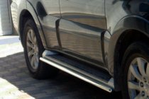 Mitsubishi Pajero Wagon IV 2006-2021 Side Pipes (2 pcs, Stainless Steel) photo 1