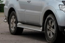 Mitsubishi Pajero Wagon IV 2006-2021 Side Pipes (2 pcs, Stainless Steel) photo 4