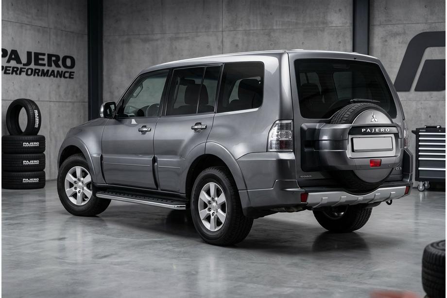 Mitsubishi Pajero Wagon IV 2006-2021 Side Steps Maydos V1 (2 pcs, Aluminum & Stainless Steel) Image