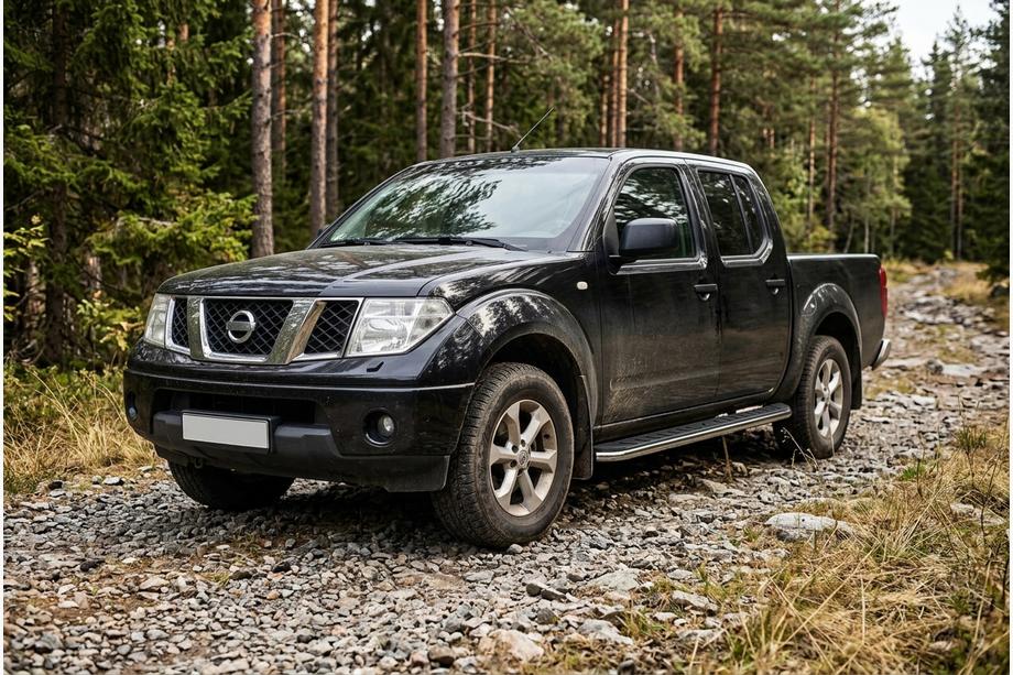 Nissan Navara 2006-2015 Side Steps Maydos V1 (2 pcs, Aluminum & Stainless Steel) Image