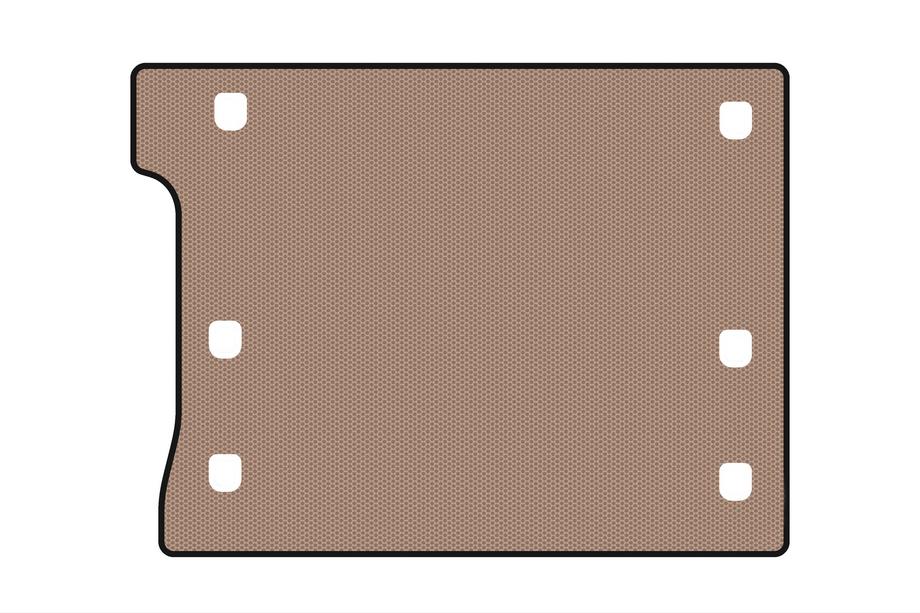 Jeep Wrangler 2018- Rubber trunk mat Carsuit (Rubicon Unlimited/5-door, beige) Image