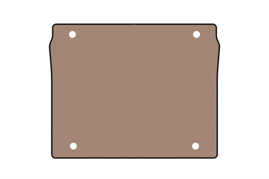 Fiat Doblo II 2010-2022 Rubber trunk mat Carsuit (5-seater/Short wheelbase, beige) Image