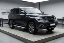 Nissan Patrol Y62 2010-2024 Side Steps Allmond Grey (2 pcs, Aluminum) photo 1