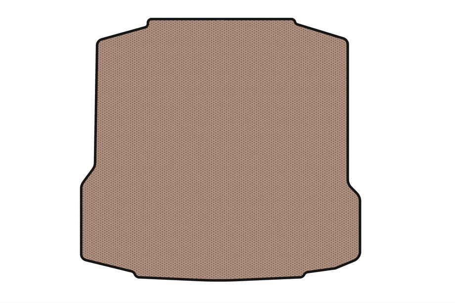 Skoda Rapid 2012-2019 Rubber trunk mat Carsuit (LiftBack, beige) Photo 1