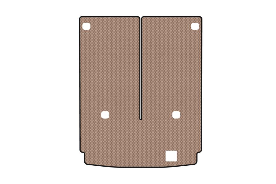 Mercedes GL class X164 2006-2012 Rubber trunk mat Carsuit (7-seater with folded 3rd row, beige) Image