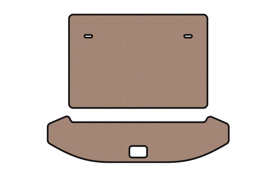 Jetour X70 2018- Rubber trunk mat Carsuit (3 rows, beige) Photo 1