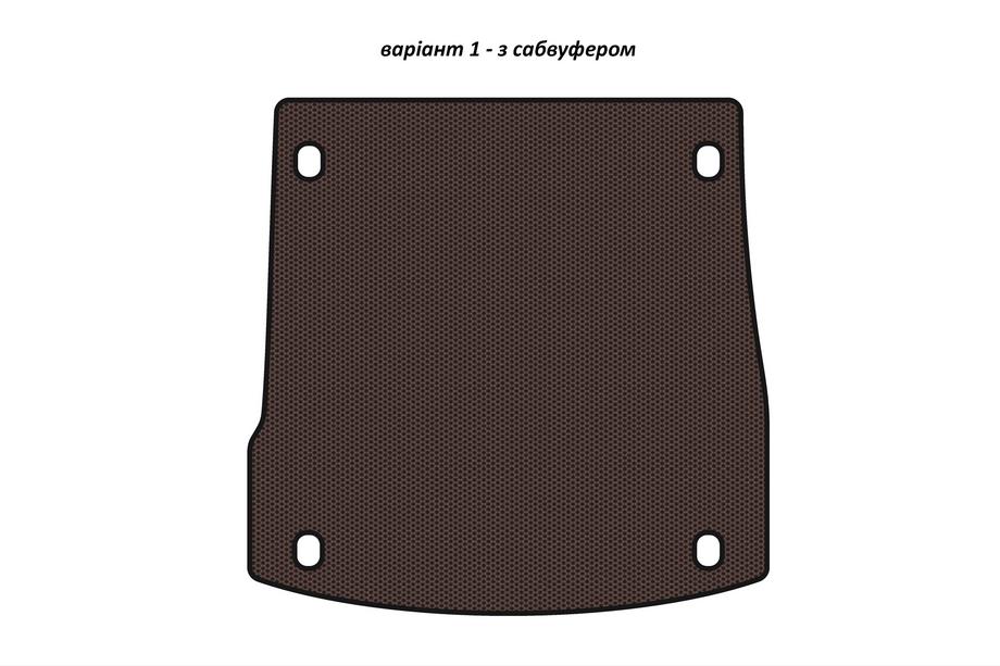 Alfa Romeo Stelvio 2016- Rubber trunk mat Carsuit V-1 (with subwoofer, brown) Photo 1