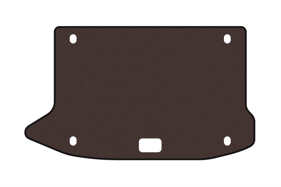 Hyundai Kona 2017-2023 Rubber Trunk Mat Carsuit V2 (Brown) Image