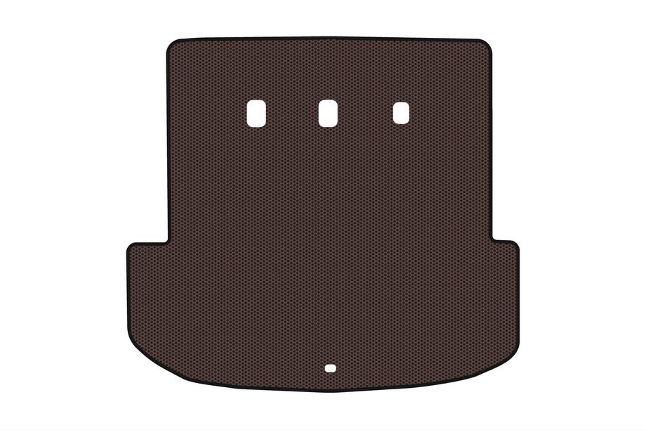 Hyundai Palisade 2018-2025 Rubber trunk mat Carsuit (7-seater, brown) Image