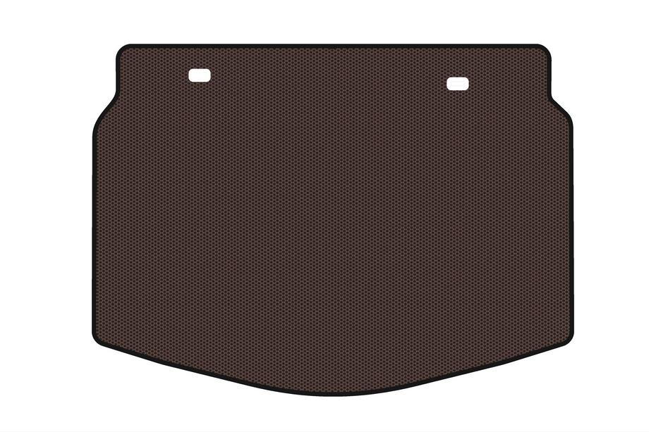 Hyundai Veloster 2018-2022 Rubber trunk mat Carsuit (Coupe, brown) Photo 1