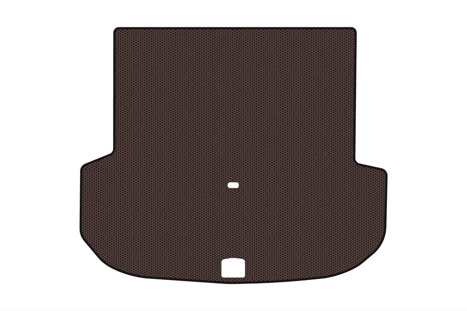 Kia Sorento III UM 2014-2020 Rubber trunk mat Carsuit (2014-2018, 5-seater, brown) Photo 1