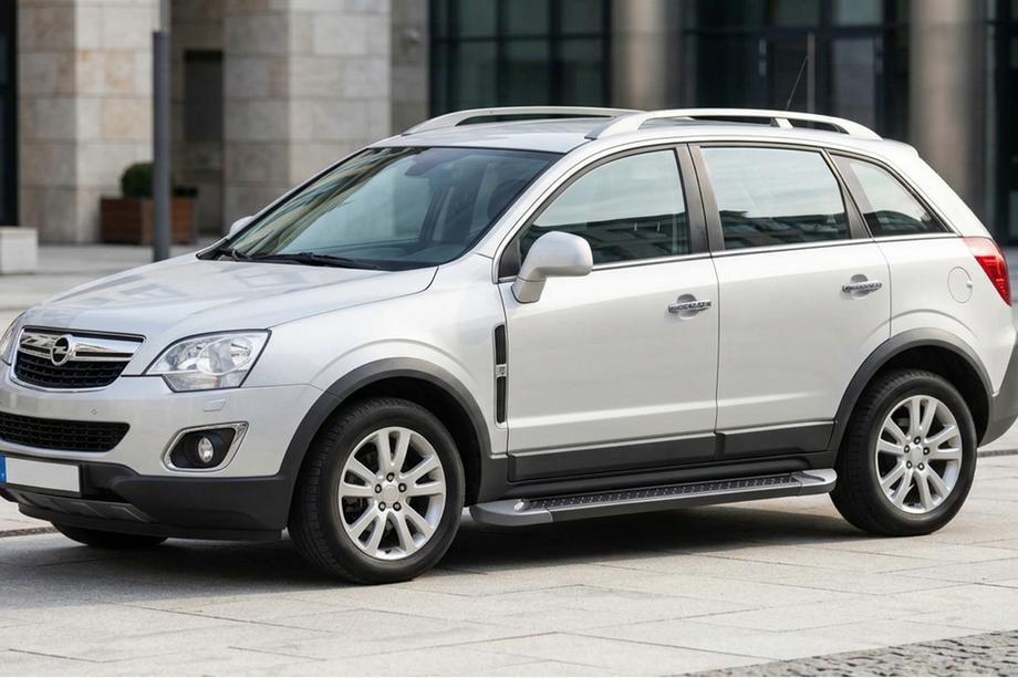 Opel Antara 2006-2017 Side Steps Allmond Black (2 pcs, Aluminum) Image