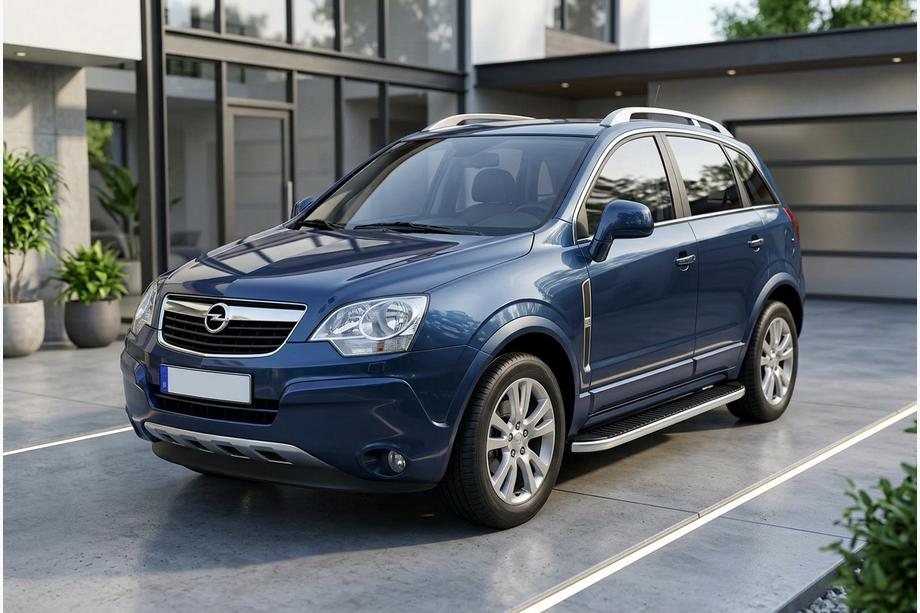 Opel Antara 2006-2017 Side Steps Tayga Grey (2 pcs, Aluminum) 2016-2018 Image