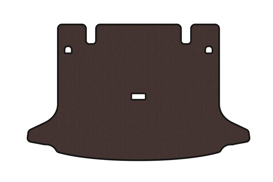Dacia Logan I 2005-2008 Rubber trunk mat Carsuit (SW, 7-seater, brown) Photo 1