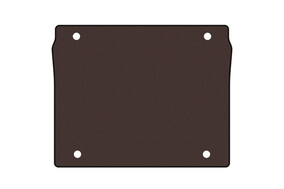 Fiat Doblo II 2010-2022 Rubber trunk mat Carsuit (5-seater/Short wheelbase, brown) Image