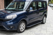Opel Combo 2012-2018 Side Steps Bosphorus Black (2 pcs, Aluminum) Maxi Wheelbase photo 1