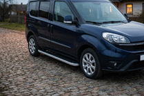 Opel Combo 2012-2018 Side Steps Tayga Grey (2 pcs, Aluminum) photo 1