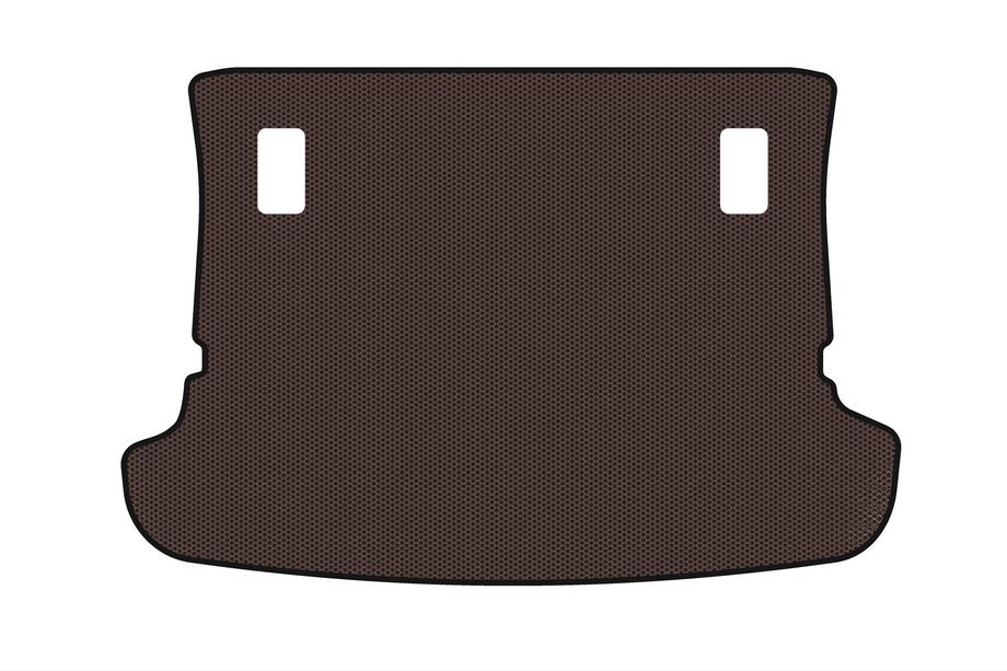Toyota Corolla Verso 2004-2009 Rubber trunk mat Carsuit (7-seater, brown) Image