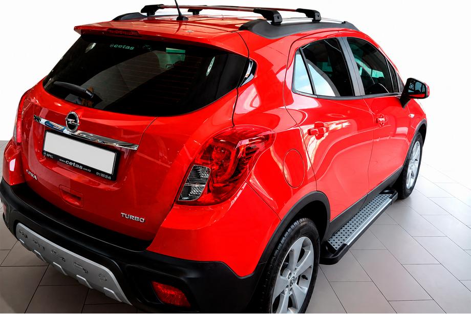Opel Mokka 2012-2021 Side Steps Allmond Grey (2 pcs, Aluminum) Image