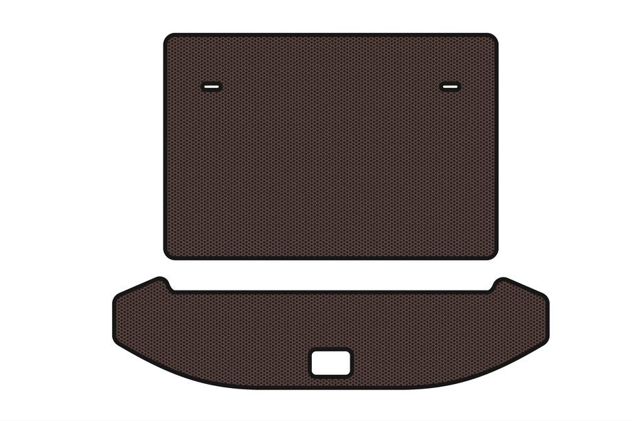Jetour X70 2018- Rubber trunk mat Carsuit (3 rows, brown) Image