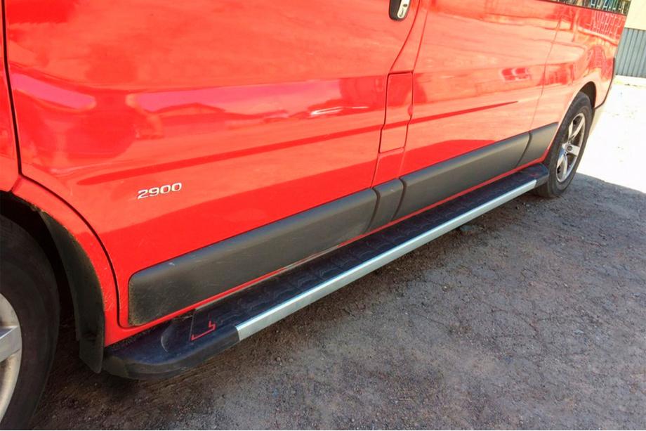 Nissan Primastar 2002-2014 Side Steps RedLine V1 (2 pcs, Aluminum) Image