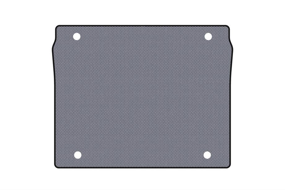 Fiat Doblo II 2010-2022 Rubber trunk mat Carsuit (5-seater/Short wheelbase, gray) Image